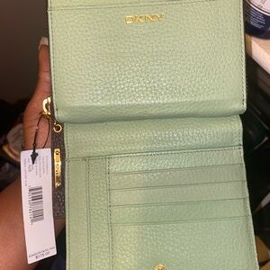 DKNY Mint Green Leather Wallet
